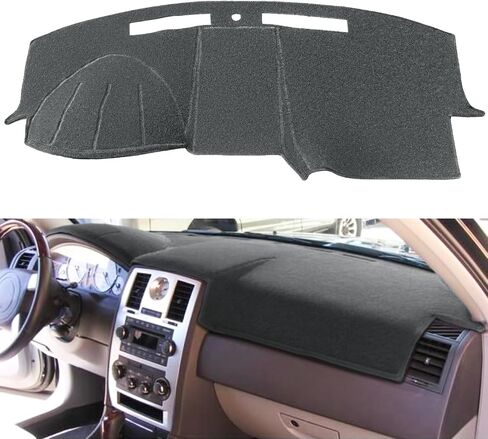 Dash Cover Mat Custom Fit for Chrysler 200 2015 2016 2017, Dashboard Cover Pad Cap Carpet Protector F231 (Black) in Saudi Arabia