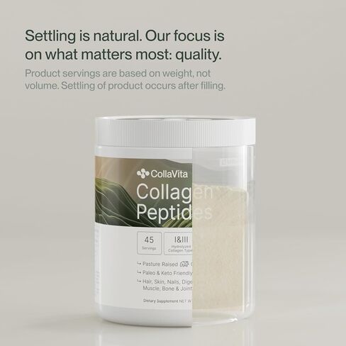 Collagen Peptides Powder Grass-Fed Pasture-Raised Hydrolyzed Collagen Powder, Type I & III Hair, Nails, Skin and Joints, Non-GMO, Paleo & Keto, Unflavored, 16 Fl oz. 45 Servings in Saudi Arabia