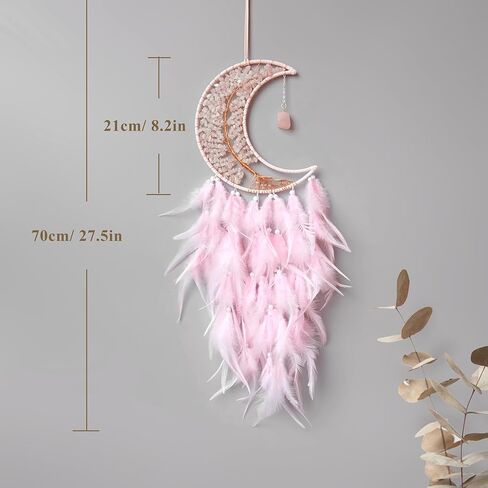 القمر Dreamcatcher Pink Crystal Tree Life Dream Catchers - Girls Children's Sweet Dreams Gift in Kuwait