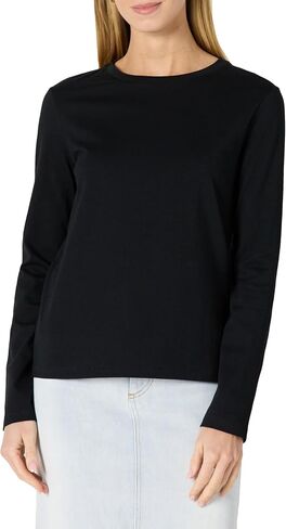 Amazon Essentials Womens 100% Cotton Regular-Fit Long-Sleeve Crewneck T-Shirt in Saudi Arabia