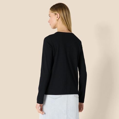 Amazon Essentials Womens 100% Cotton Regular-Fit Long-Sleeve Crewneck T-Shirt in Saudi Arabia
