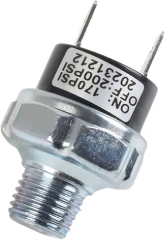 مفتاح ضغط ضاغط الهواء ، 1/4 بوصة NPT ، 12V/24V DC ، سبيكة الألومنيوم (170-200PSI) in Saudi Arabia