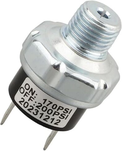 مفتاح ضغط ضاغط الهواء ، 1/4 بوصة NPT ، 12V/24V DC ، سبيكة الألومنيوم (170-200PSI) in Saudi Arabia