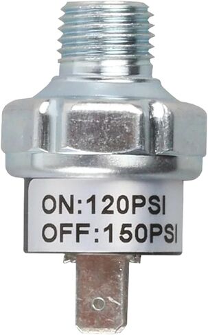 مفتاح ضغط ضاغط الهواء ، 1/4 بوصة NPT ، 12V/24V DC ، سبيكة الألومنيوم (170-200PSI) in Saudi Arabia