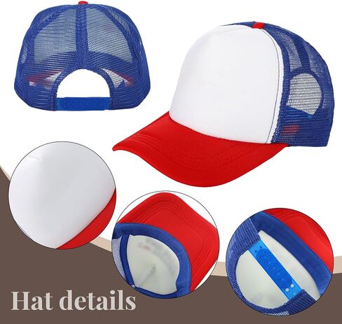 SATINIOR 80s Costume for Men Blonde Mullet Wig Men Flannel Plaid Sleeveless Plus Size Vest Metal Frame Blonde Sunglasses Hat(Red,Large Shirt) in Saudi Arabia