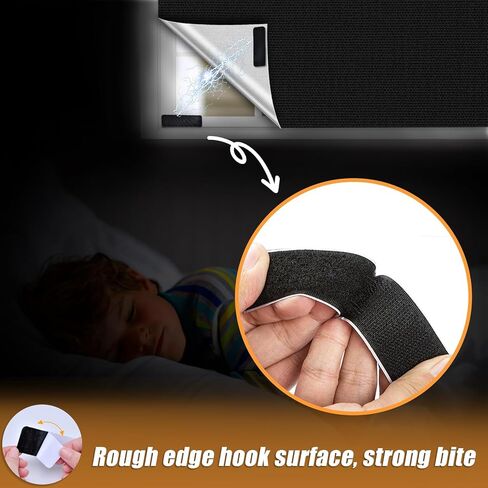 غطاء نافذة التعتيم بنسبة 100 ٪ ، ستائر تعتيم محمولة لغرفة نوم لا توجد ستائر نافذة الحفر ، ورقة النسيج السوداء للظلال للريفي ، السفر ، غرفة الوسائط ، 39 'x 57' ' in Kuwait