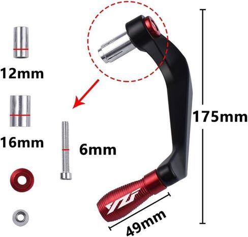 Handguard Motorcycle Handlebar Grips Guard Brake Clutch Lever Protector for Yam&aha YZF R1 R6 2005 2006 2007 2008 2009 2010 2011 2012 2013, Black in Saudi Arabia