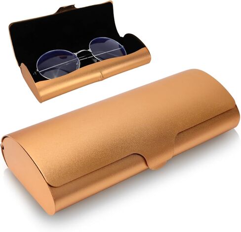 Hifot Aluminium Glasses Case, Slim Reading Glasses Case, Portable Travel Metal Eyeglass Spectacles Protection Hard Shell Case in Kuwait