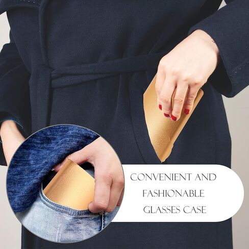 Hifot Aluminium Glasses Case, Slim Reading Glasses Case, Portable Travel Metal Eyeglass Spectacles Protection Hard Shell Case in Kuwait