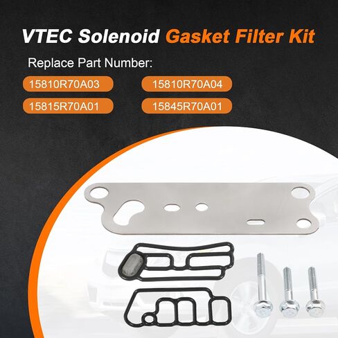 918-056GS VTEC Solenoid Gasket Filter Kit متوافقة مع Acura RDX Honda Accord Crosstour Odyssey Pilot 3.5L 2008-2016 Cylinder VVT Solenoid Sket Gasket in Saudi Arabia