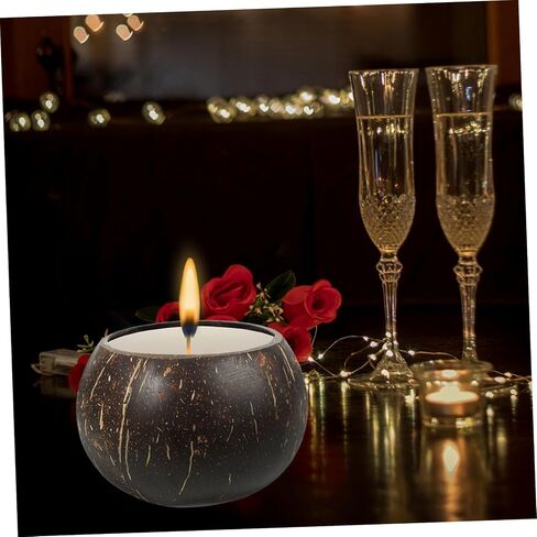 Coconut Shell Candle Wax Cup Natural Soy Wax Container for DIY Projects in Saudi Arabia