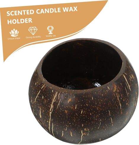 Coconut Shell Candle Wax Cup Natural Soy Wax Container for DIY Projects in Saudi Arabia