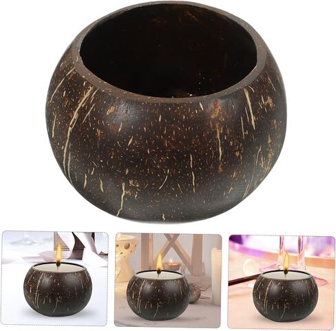 Coconut Shell Candle Wax Cup Natural Soy Wax Container for DIY Projects in Saudi Arabia