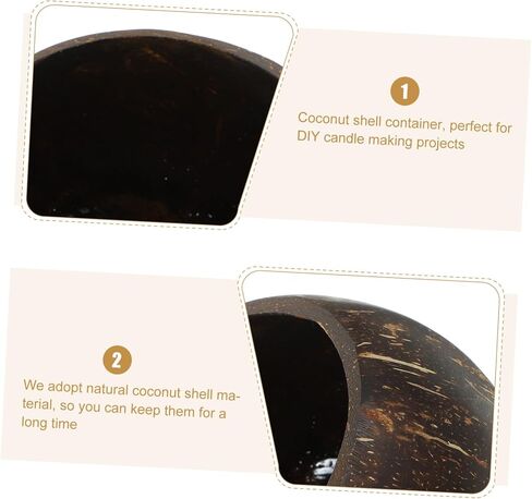 Coconut Shell Candle Wax Cup Natural Soy Wax Container for DIY Projects in Saudi Arabia
