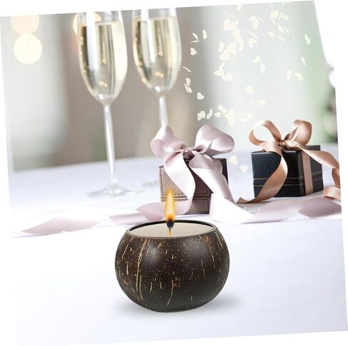 Coconut Shell Candle Wax Cup Natural Soy Wax Container for DIY Projects in Saudi Arabia