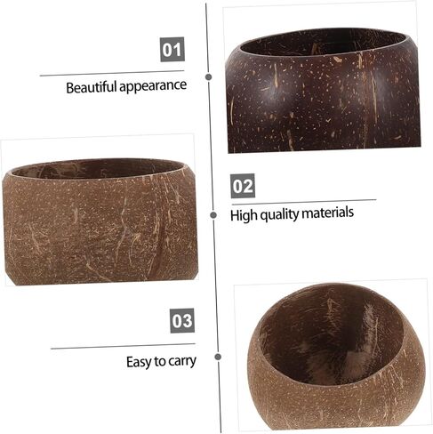 Alipis 2Pcs Coconut Shell Candle Holders Natural Soy Wax Creative Decorative Candle Bowls for Home Decor for Dining and Relaxation in Saudi Arabia