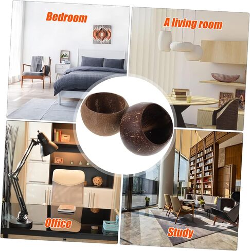 Cabilock 2pcs Coconut Shell Candle Holders Tropical Cups DIY Candle Containers Jars in Saudi Arabia