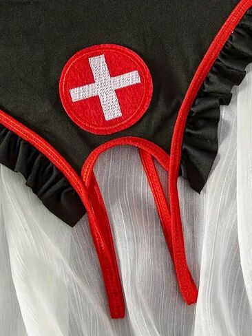 One Piece Sexy Lingerie for Women See Through Bra Role Playing Nurse Costume Mini Bodysuit in Saudi Arabia