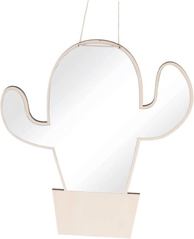 Cactus Shaped Kids Mirror Small Safe Wooden Mirror for Nursery and Children's Room Decor for Baby's Crib and Playroom in Saudi Arabia
