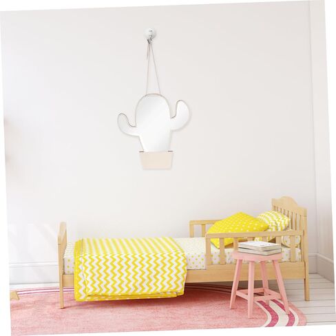 Cactus Shaped Kids Mirror Small Safe Wooden Mirror for Nursery and Children's Room Decor for Baby's Crib and Playroom in Saudi Arabia