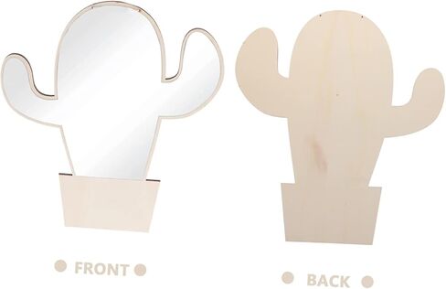 Cactus Shaped Kids Mirror Small Safe Wooden Mirror for Nursery and Children's Room Decor for Baby's Crib and Playroom in Saudi Arabia