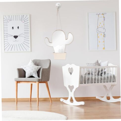 Cactus Shaped Kids Mirror Small Safe Wooden Mirror for Nursery and Children's Room Decor for Baby's Crib and Playroom in Saudi Arabia