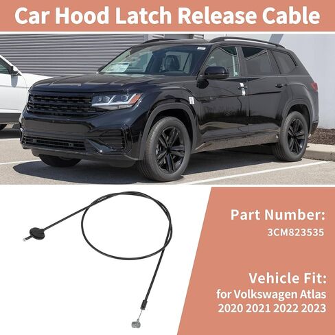 NO.3CM823535 Front Hood Release Cable Fit for Volkswagen Atlas 2020 2021 2022 2023 Engine Hood Latch Cable in Saudi Arabia