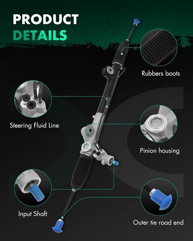 SCITOO Power Steering Rack and Pinion Assembly with Tie Rod End For Ford For Lincoln F-150 Mark LT F-150 Heritage 4.2L 4.6L 5.4L（4WD ONLY） in Saudi Arabia