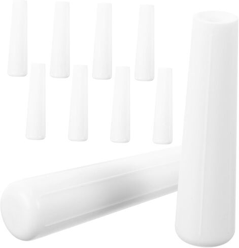 10pcs White Curtain Rod Handles Easy Install Wand Caps for Blinds Comfortable Grip Pulling Rod Caps Fits Vertical Blinds Accessories for Home Decor in Saudi Arabia