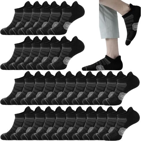 20 Pairs Mens Ankle Athletic Running Socks Breathable Low Cut Sports Casual Socks for Men in Saudi Arabia