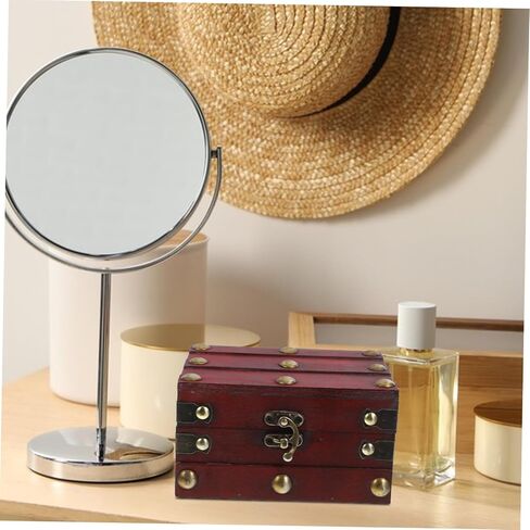 Retro Jewelry Box Treasure Chest Storage for Rings Earrings Necklaces (Red) in Saudi Arabia