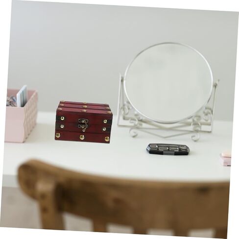 Retro Jewelry Box Treasure Chest Storage for Rings Earrings Necklaces (Red) in Saudi Arabia