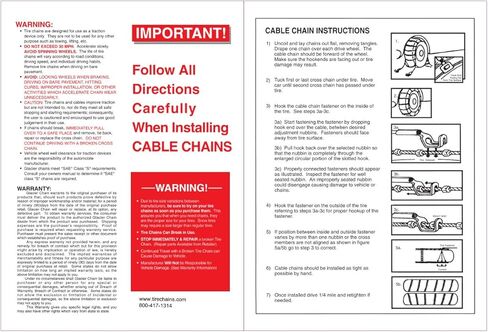 TireChain.com P225/70R15, 225/70-15 Cable Link Tire Chains, priced per pair. in Saudi Arabia