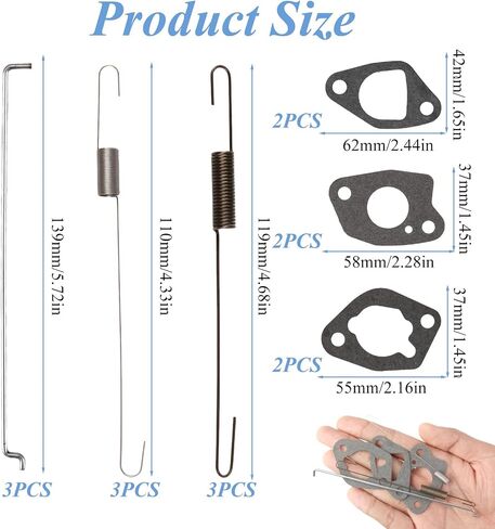 15 Pack Predator 212 Carburetor Throttle Return Spring Kit, 212cc Non Hemi Carb Rebuild Exhaust Intake Gasket Kit Compatible with Honda Clone GX160 GX200 Predator 196cc 212cc Small Engines in Saudi Arabia