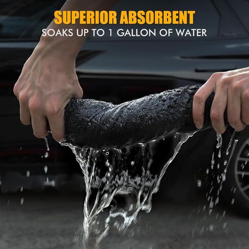 3-Pack 1200 GSM Car Drying Towels – Microfiber Towels for Cars 35"x 24" & 16"x 16", Extra Large Super Absorbent Microfiber Drying Towel Detailing Supplies for Car and Trucks, No Streaks & Scratches in Saudi Arabia