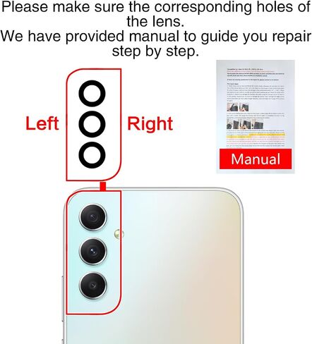 2PCS Galaxy A35 Back Rear Camera Lens Glass Replacement, ASDAWN Back Lens Glass for Samsung Galaxy A35 6.6 inches All Carriers with Free Lens Film + Installation Manual + Repair Tool Set in Saudi Arabia