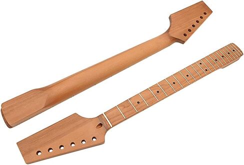 Ogdni Electric Guitar Neck 22 Frets Maple Fingerboard for ST Guitar Parts Replacement Yellow in Saudi Arabia