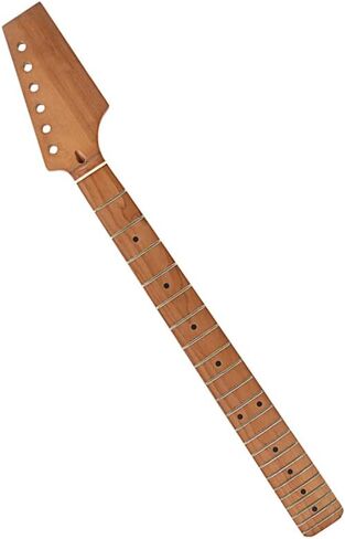Ogdni Electric Guitar Neck 22 Frets Maple Fingerboard for ST Guitar Parts Replacement Yellow in Saudi Arabia
