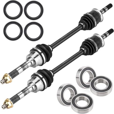 Youxmoto Front Left/Right CV Axle & Wheel Bearing Kit for Kawasaki Mule 2510 3010 4010 4x4 Diesel (KAF620 KAF950) 2001 2002 2003 2004 2005 2006-2022; 4340 Chromoly Stee CV Axle Drive Shaft in Kuwait