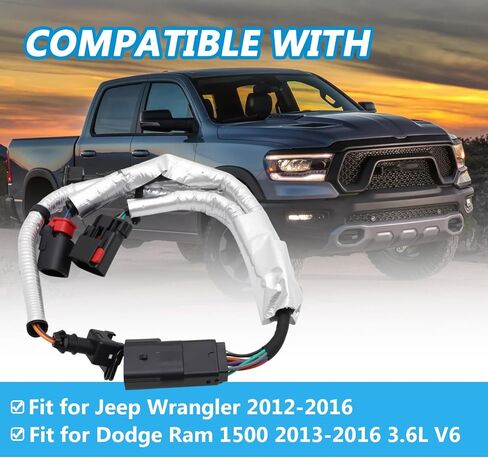 استشعار تفجير الضرائب الضاربة متوافق مع Wrangler 2012-2016 ملائمة لـ RAM 1500 2013-2016 3.6L V6 مستشعر درجة الحرارة الأسلاك استبدال 68085202AC 68085202AB 68085202AD in Kuwait