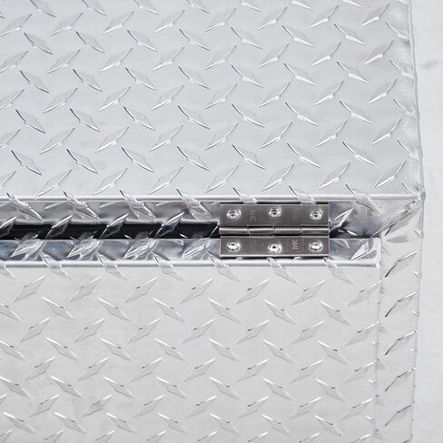 Garvee 36 Inch Heavy Duty Aluminum Diamond Plate Tool Underbody Box, Waterproof Square Truck Storage Organizer Chest for Pick Up Truck Bed, RV Trailer with T-Handle Lock and Keys - Black in Saudi Arabia
