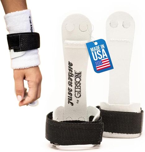 Gibson Just Right Uneven Bar Gymnastics Grips for Girls - Durable Leather Hand Grips for Gymnastics Bars Kids - Gymnastics Equipment & Accessories, Made in USA in Kuwait