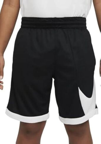شورتات كرة السلة Dri-Fit HBR من Nike Boy (الأطفال الصغار/الأطفال الكبار) أسود/أبيض/أبيض/أبيض (7-8 طفل كبير) in Saudi Arabia