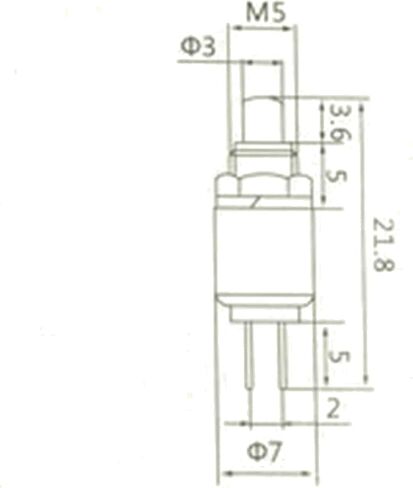 مفتاح زر الضغط لحظة 5 مم ، عودة الربيع ، 0.5A 125VAC ، 10 عبوات (أخضر) in Kuwait