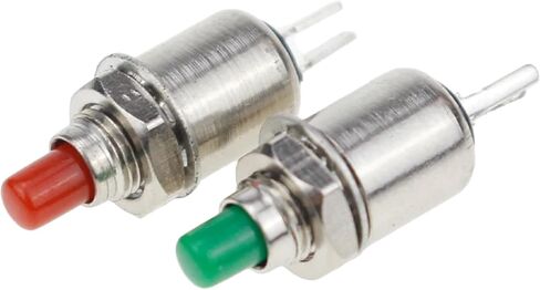 مفتاح زر الضغط لحظة 5 مم ، عودة الربيع ، 0.5A 125VAC ، 10 عبوات (أخضر) in Kuwait