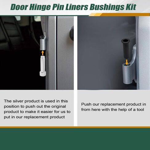 Priprilod Door Door مفصلات PIN Liners بطاقات البطانات المتوافقة مع Jeep Wrangler TJ ، YJ ، CJ ، LJ 1986 1987 1988 1989 1990 1991 1992 1993 1994 1995 1996 1997 1998 1999 2000 2001 2002 2003 2004 2004 2005 in Saudi Arabia