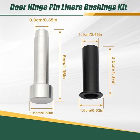 Priprilod Door Door مفصلات PIN Liners بطاقات البطانات المتوافقة مع Jeep Wrangler TJ ، YJ ، CJ ، LJ 1986 1987 1988 1989 1990 1991 1992 1993 1994 1995 1996 1997 1998 1999 2000 2001 2002 2003 2004 2004 2005 in Saudi Arabia