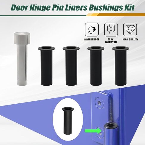 Priprilod Door Door مفصلات PIN Liners بطاقات البطانات المتوافقة مع Jeep Wrangler TJ ، YJ ، CJ ، LJ 1986 1987 1988 1989 1990 1991 1992 1993 1994 1995 1996 1997 1998 1999 2000 2001 2002 2003 2004 2004 2005 in Saudi Arabia