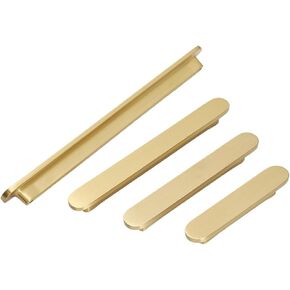 Flat Solid Brass Gold Long Handle Kitchen Cabinet Pull 1Pcs(30mm) in Saudi Arabia