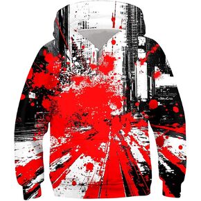 Belovecol Boys Hoodies 3D Printed Hooded Sweatshirts Casual Long Sleeve Pullover with Pocket for 6-16 Years in Kuwait